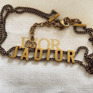 Dior  J’Adior Brass Gold Chocker Necklace(Sold)